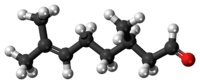 Ball-and-stick model of the (+)-citronellal molecule