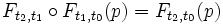 F_{t_2,t_1} \circ F_{t_1,t_0}(p)=F_{t_2,t_0}(p)