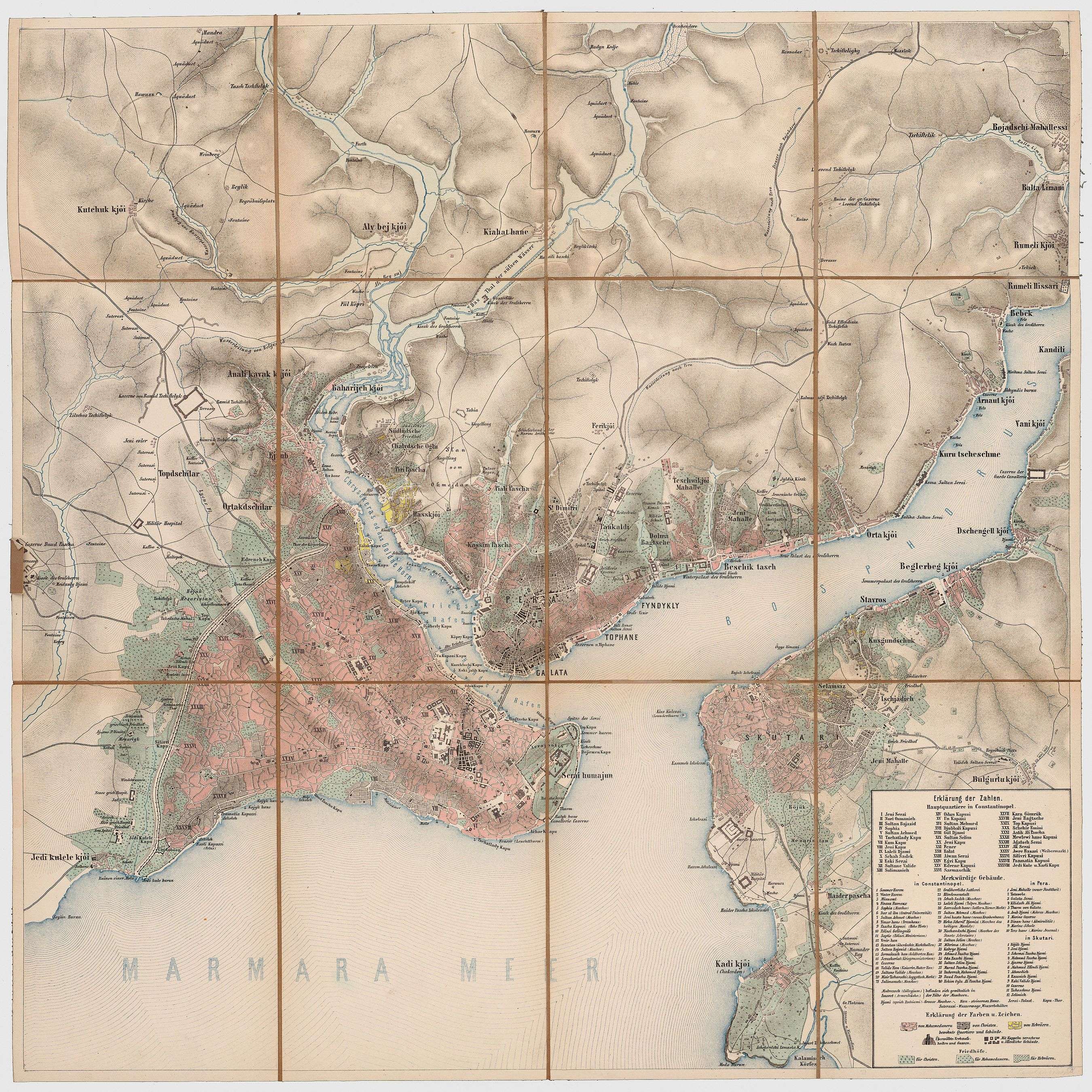 Bebek was a small village 10 miles north of Constantinople on the Bosphorus. Owing to its location (next to the Rumelihisarı on the top right corner of the map shown), the Bebek Seminary provided outreach to the local Greek and Armenian population through skilled trades and manufacturing. (map produced by Joseph von Scheda between 1860-70)