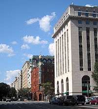 Stately looking buildings on a downtown street