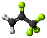 2,3,3,3-Tetrafluoropropene molecule