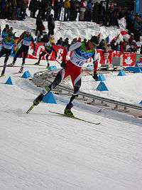 Felix Gottwald at the 2010 Winter Olympics during second part of individual large hill / 10 km event