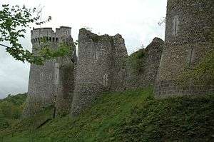 The ruins are in the very near of the motorway A13 from Rouen to Caen. It dominates the landscape.