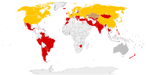 Map displaying countries that won medals during 2014 Winter Olympics