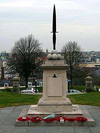 Wider view of the memorial