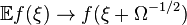 \mathbb{E} f(\xi) \rightarrow f(\xi + \Omega^{-1/2})