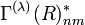 \Gamma^{(\lambda)} (R)_{nm}^*