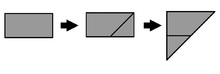 large right triangle from a full sheet