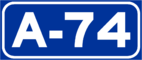 Autovía A-74 shield}}