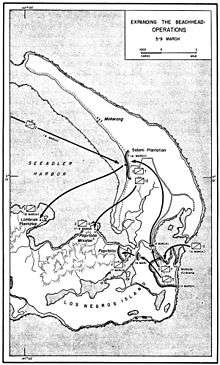 Larger scale map shows all of Los Negros.