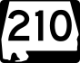 State Route 210 marker