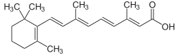 Skeletal formula of retinoic acid