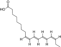 Structural formula of α-parinaric acid