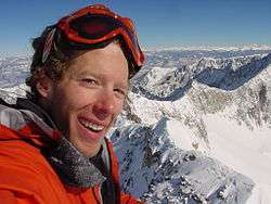 James Franco, standing on Capital Peak in February 2003.