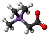 Ball-and-stick model of arsenobetaine