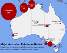 Map of Australia, with red circles of various sizes