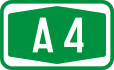 Slovenian A4 motorway shield