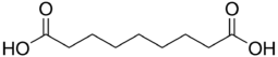 Skeletal formula of azelaic acid