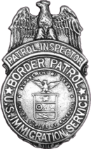 Badge of the United States Border Patrol, circa 1939.