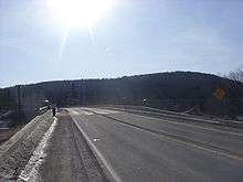 Facing towards Pennsylvania from the eastbound side of the bridge