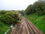 Photograph showing west portal of Bopeep Tunnel.