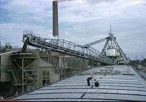 Photograph of Bradley unloading