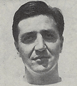 A headshot of Bud Schwenk from a 1946 Cleveland Browns game program