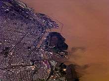 View of central Buenos Aires from the air.