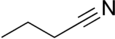 Structural formula of butyronitrile