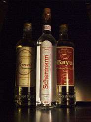 Bottles of cachaça
