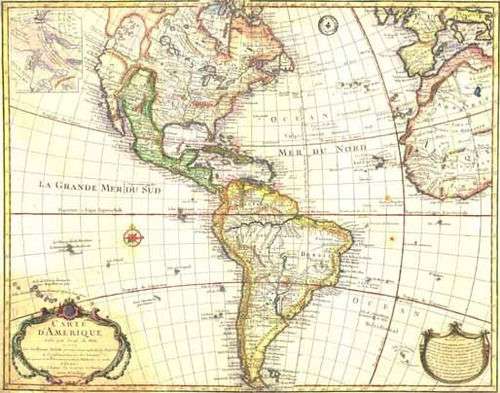 Antique map of the Americas