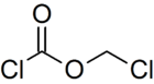 Skeletal formula of chloromethyl chloroformate