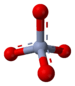 Ball-and-stick model of the chromate anion