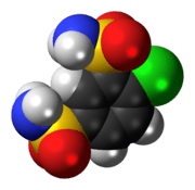 Ball-and-stick model of clofenamide