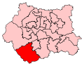 A small constituency, located in the centre of the county to the south of two equally small constituencies.