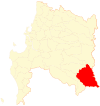 Location of commune in the Bío Bío Region