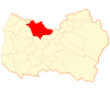 Map of Las Cabras commune in the O'Higgins Region