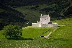 Corgarff Castle viewed from the Lecht Road