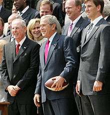 Tom Coughlin and George W. Bush