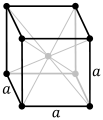 Body-centered cubic crystal structure for molybdenum