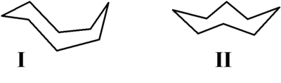 Skeletal formulas of both conformations