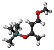 Ball-and-stick model of Danishefsky's diene