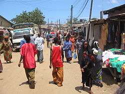 A shopping street in Buguruni.