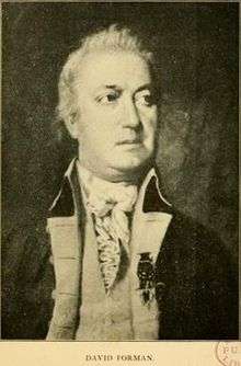 Charcoal portrait showing a light-haired man with dark eyebrows and large eyes. He wears a dark uniform with light-colored lapels and a Society of the Cincinnati medal