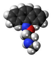 Space-filling model of the demexiptiline molecule