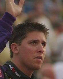 Denny Hamlin at Bristol Motor Speedway in August 2007