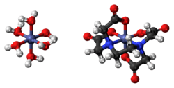 Ball-and-stick model of the dicobalt edetate molecule