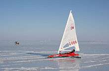 Torsten Siem Ice yachting at the DN European Championship 2011, in Nasva, Estonia