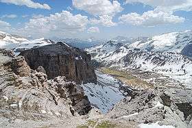 A rocky mountain landscape.