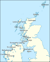 Map of Britain and Ireland